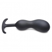 Черный массажер простаты с утяжелителями Premium Silicone Weighted Prostate Plug XL - 20,8 см. - XR Brands - в Балашихе купить с доставкой