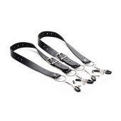 Ремни с зажимами для половых губ Spread Labia Spreader Straps with Clamps - XR Brands - купить с доставкой в Балашихе