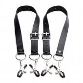 Ремни с зажимами для половых губ Spread Labia Spreader Straps with Clamps - XR Brands - купить с доставкой в Балашихе