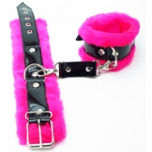 Оковы на ноги с розовым мехом BDSM Light - БДСМ Арсенал - купить с доставкой в Балашихе