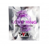 Фиолетовое виброкольцо с двумя вибропульками - Toyfa Basic - в Балашихе купить с доставкой