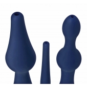 Набор из 3 универсальных насадок для анального душа Universal 3 Piece Silicone Enema Attachment Set - XR Brands - купить с доставкой в Балашихе