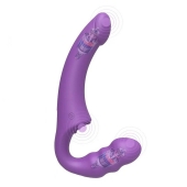 Фиолетовый безремневой страпон Straples Strap-On Dildo - Erokay - купить с доставкой в Балашихе