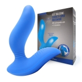 Синий вибромассажер простаты 3,5’’ Curve P-spot Massager - 12 см. - Erokay - в Балашихе купить с доставкой