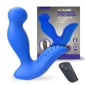 Синий вибромассажер простаты 3,5’’ Remote Control P-spot Massager - 12,5 см. - Erokay - в Балашихе купить с доставкой