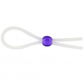 Прозрачное лассо с фиолетовой бусиной SILICONE COCK RING WITH BEAD LAVENDER - NMC - в Балашихе купить с доставкой