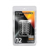 Прозрачная насадка на пенис с шишечками STAY HARD COCK SLEEVE 02 CLEAR - Blush Novelties - в Балашихе купить с доставкой