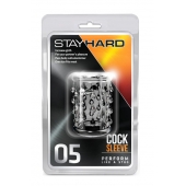 Прозрачная насадка с капельками STAY HARD COCK SLEEVE 05 CLEAR - Blush Novelties - в Балашихе купить с доставкой
