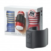 Набор Tenga Cup Vibrator 1st Set: вибратор Cup Vibrator, мастурбатор Original Vacuum Cup, мастурбатор Premium Original Vacuum Cup - Tenga - в Балашихе купить с доставкой