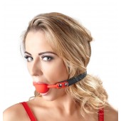 Силиконовый кляп-шар на чёрных ремешках Red Gag silicone - Orion - купить с доставкой в Балашихе