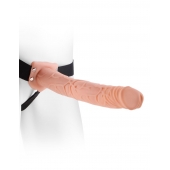 Фаллопротез телесного цвета Hollow Strap-On - 29 см. - Pipedream - купить с доставкой в Балашихе