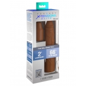 Коричневая насадка на член 2  Silicone X-tension - 20,3 см. - Pipedream - в Балашихе купить с доставкой