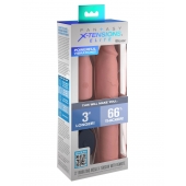 Телесная вибронасадка на член 3  Vibrating Mega X-tension with Remote - 22,9 см. - Pipedream - в Балашихе купить с доставкой