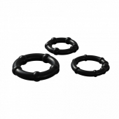 Набор из 3 черных эрекционных колец Babooom Ring Set - Adrien Lastic - в Балашихе купить с доставкой