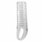 Прозрачная насадка на пенис с ребрышками и подхватом мошонки - Baile - в Балашихе купить с доставкой