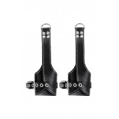 Черные подвесы с белой строчкой - Pecado - купить с доставкой в Балашихе