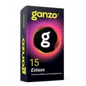 Презервативы анатомической формы с точечной и ребристой структурой Ganzo Extase - 15 шт. - Ganzo - купить с доставкой в Балашихе