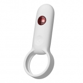 Белое эрекционное виброкольцо с пультом ДУ - Youvic - в Балашихе купить с доставкой