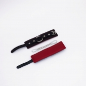 Черно-красные кожаные наручники - Crazy Handmade - купить с доставкой в Балашихе