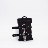 Черно-красные кожаные оковы - Crazy Handmade - купить с доставкой в Балашихе