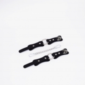 Черные кожаные наручники с кольцом - Crazy Handmade - купить с доставкой в Балашихе