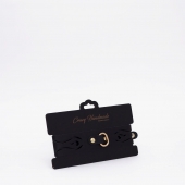 Черный кожаный ошейник с золотистой фурнитурой - Crazy Handmade - купить с доставкой в Балашихе