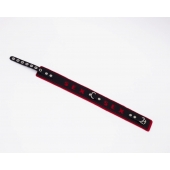 Черно-красный ошейник Sex - Crazy Handmade - купить с доставкой в Балашихе