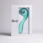 Бирюзовый вибромассажёр с деликатными токами - Youvic - купить с доставкой в Балашихе