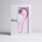 Розовый вибромассажёр с деликатными токами - Youvic - купить с доставкой в Балашихе