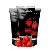 Набор из 3 съедобных лубрикантов JUJU со вкусом клубники - JuJu - купить с доставкой в Балашихе