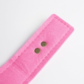 Черно-розовый ошейник с золотистой фурнитурой - Crazy Handmade - купить с доставкой в Балашихе