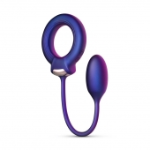 Фиолетовое эрекционное виброкольцо с анальным шариком Eclipse - ONE DC B.V. - в Балашихе купить с доставкой