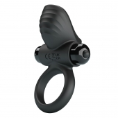 Черное эрекционное кольцо с вибрацией Adrien - Baile - в Балашихе купить с доставкой