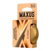 Точечные презервативы MAXUS 2000 Amazing Dots с железным кейсом - 3 шт. - Maxus - купить с доставкой в Балашихе