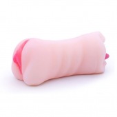 Телесный двусторонний мастурбатор - вагина и ротик - Boys of Toys - в Балашихе купить с доставкой