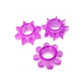 Набор из 3 лиловых эрекционных колец различной формы - Erowoman-Eroman - в Балашихе купить с доставкой