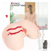 Мастурбатор-полуторс с двойным слоем материала и вибрацией Jenny Onahole Real Hips - KOKOS - в Балашихе купить с доставкой