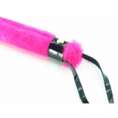 Нежная плеть с розовым мехом BDSM Light - 43 см. - БДСМ Арсенал - купить с доставкой в Балашихе
