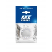 Эрекционное кольцо со стимулирующими шариками сверху и снизу - Sex Expert - в Балашихе купить с доставкой