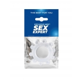 Прозрачное эрекционное кольцо со стимулирующими шариками - Sex Expert - в Балашихе купить с доставкой