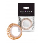 Эрекционное кольцо с бежевыми «ресничками» - Sextaz - в Балашихе купить с доставкой