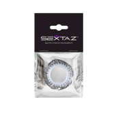 Эластичное эрекционное колечко с черными «ресничками» - Sextaz - в Балашихе купить с доставкой