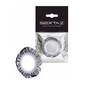 Эластичное эрекционное колечко с черными «ресничками» - Sextaz - в Балашихе купить с доставкой