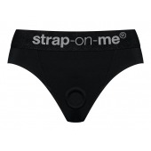Черные трусики для насадок Heroine Lingerie Harness - size XL - Strap-on-me - купить с доставкой в Балашихе