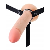 Мужской полый страпон на регулируемых ремешках - 22 см. - Sex Expert - купить с доставкой в Балашихе