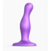 Фиолетовая насадка Strap-On-Me Dildo Plug Curvy size S - Strap-on-me - купить с доставкой в Балашихе