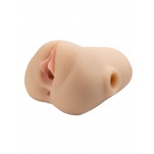 Телесный мастурбатор с вибрацией Double Pounder Vibrating Squeeze Stroker - Pipedream - в Балашихе купить с доставкой