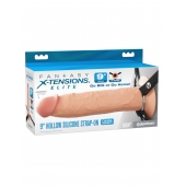 Телесный пустотелый фаллопротез 9’’ Hollow Silicone Strap-On - 24,1 см. - Pipedream - купить с доставкой в Балашихе