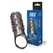 Дымчатая насадка на пенис с выпуклостями - 12 см. - Sex Expert - в Балашихе купить с доставкой
