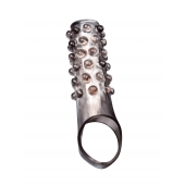 Дымчатая насадка на пенис с выпуклостями - 11 см. - Sex Expert - в Балашихе купить с доставкой